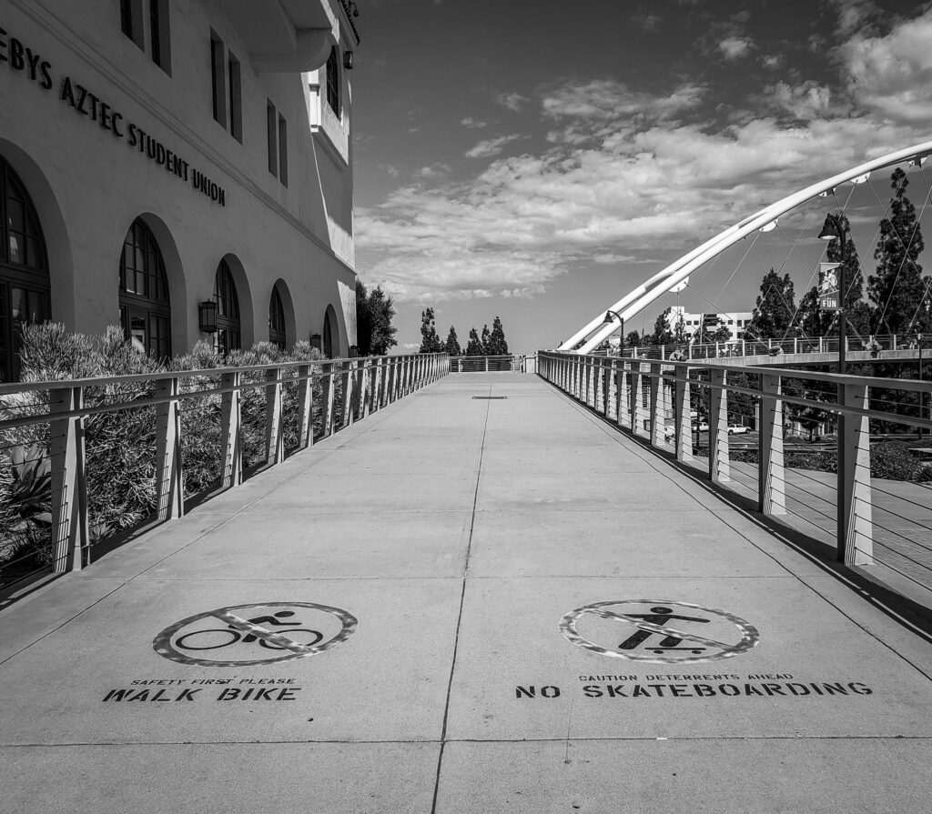 San Diego State University, road, just for walking