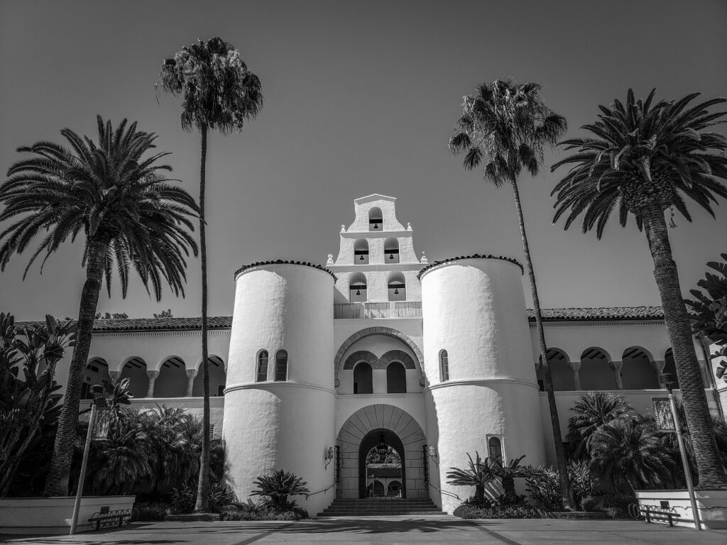The San Diego State University, gate, front